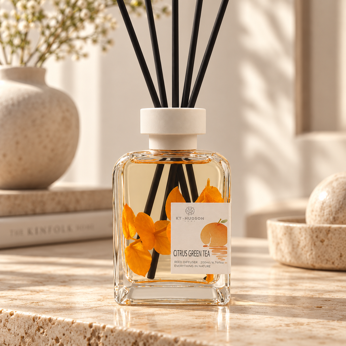 Citrus Green Tea Reed Diffuser  - 200 ml / 6.8 fl oz